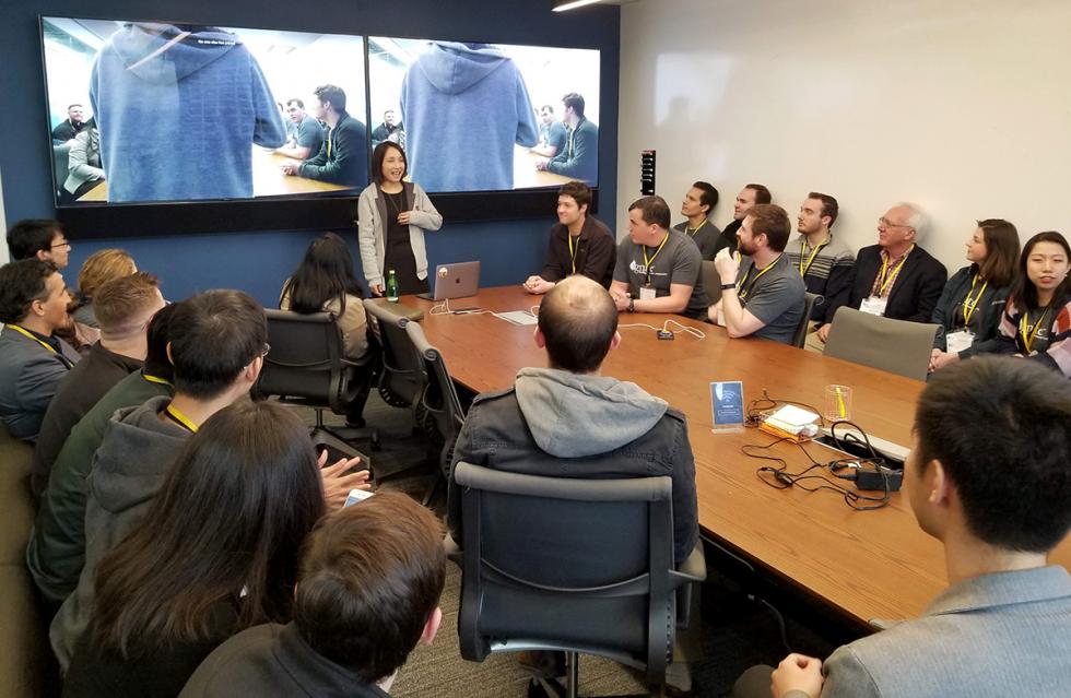 At Coinbase: learning about cryptocurrency (photo: Brad Burke)