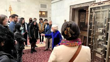 photo of a group of students at San Francisco City Hall