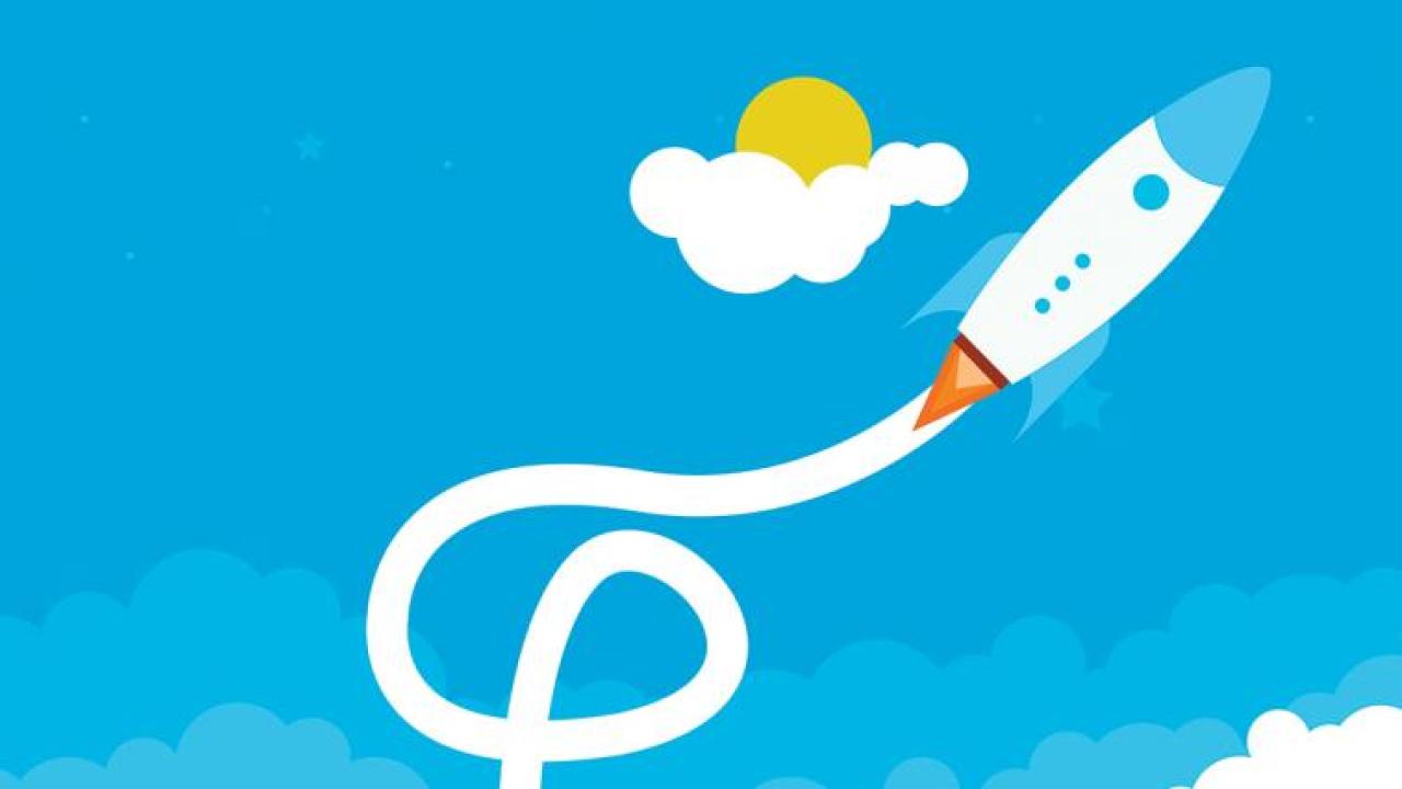 Big Bang! Sky blue rocket