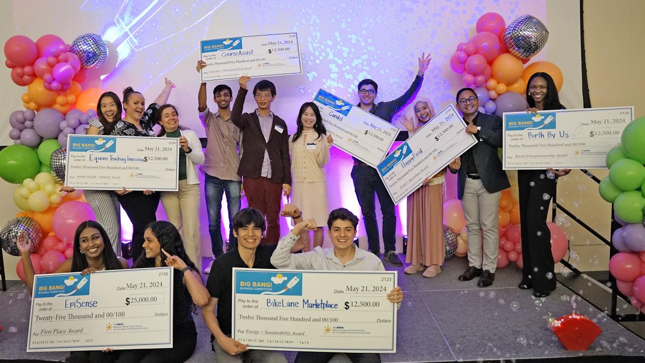 Award winners on stage