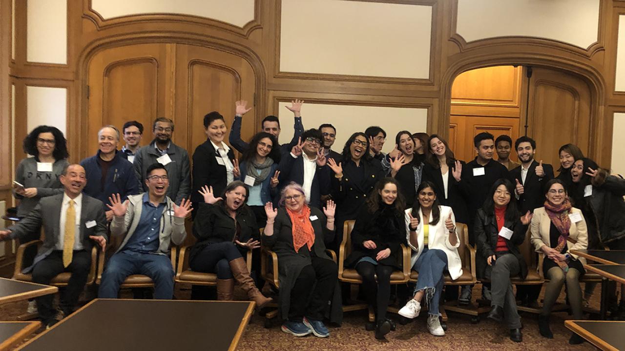 photo of a group of students with SF Mayor London Breed