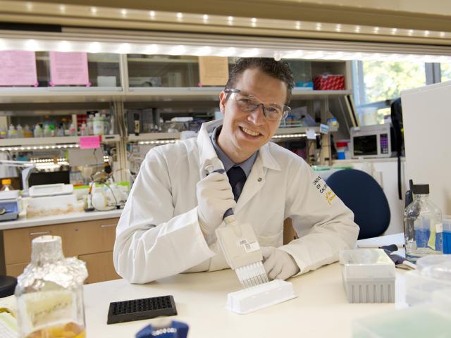 graduate student in his lab