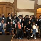 photo of a group of students with SF Mayor London Breed